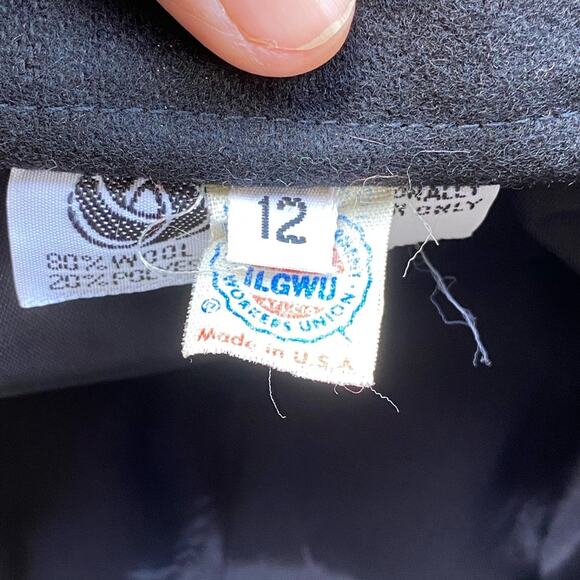 Evan Picone TRUE VINTAGE, US MADE Black Wool Blend A-Line Skirt - Picture 8 of 11